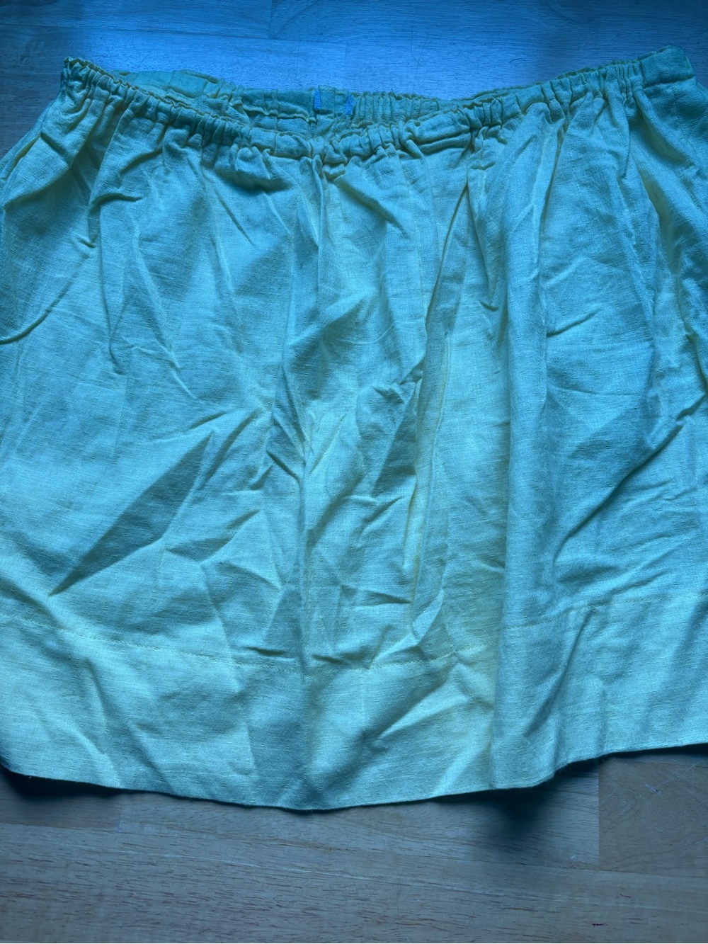 Light Yellow Elastic-Waist Women’s Skirt